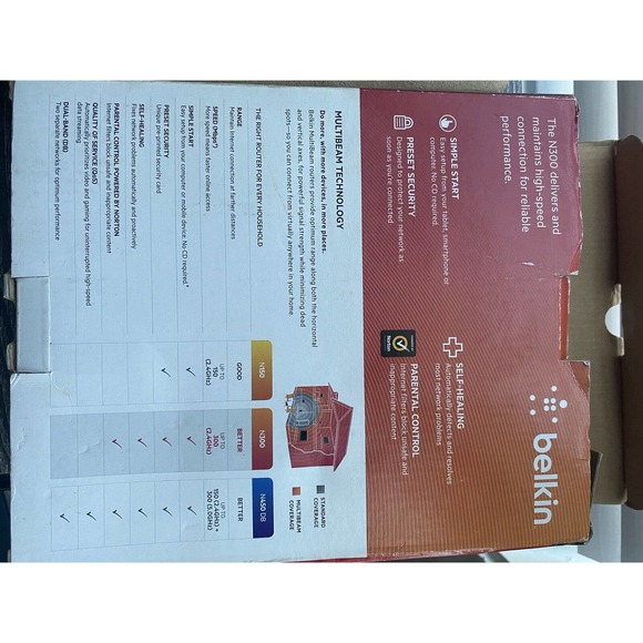 N300 Wi-Fi N Belkin Router 1x WAN and 4x LAN 10/100 - Picture 5 of 5